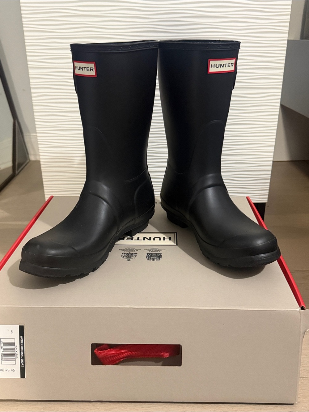 HUNTER Women's Original Short Rubber Rain Boots - Black